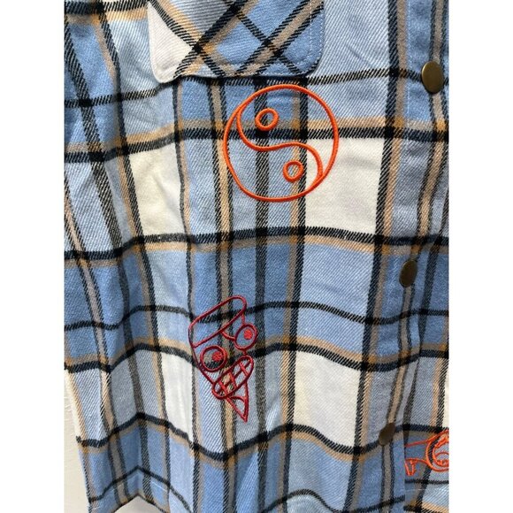 Disney Turning Red Pandamonium Plaid Flannel Shirt Jacket Unisex Large RPG - Picture 7 of 9